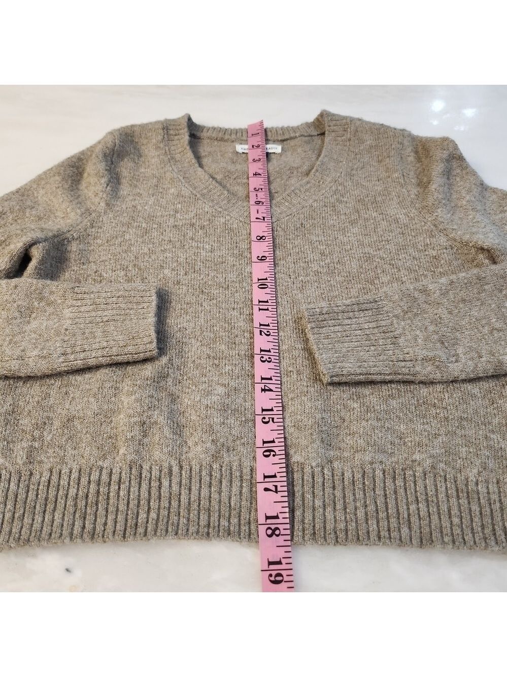 American Eagle Outfitters V-Neck Sweater in Tan - Picture 6 of 7